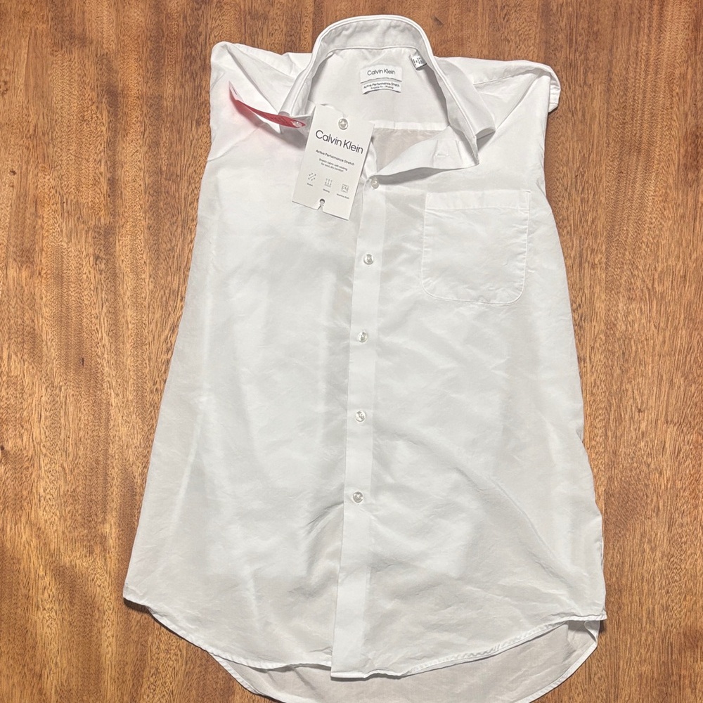 Calvin Klein Men's Crisp White Button-Down Shirt